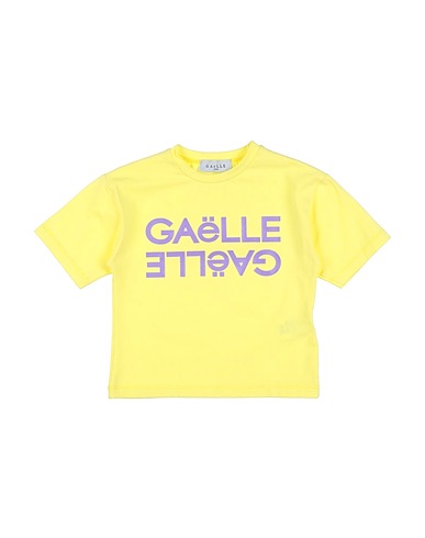 GAëLLE Paris T-shirt Giallo 96% Cotone, 4% Elastan