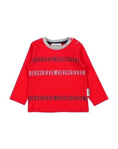 BIKKEMBERGS Camiseta Rojo 95% Algodón, 5% Elastán