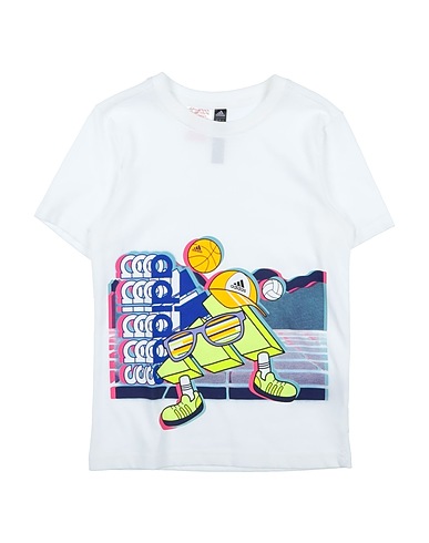 ADIDAS T-shirt White 70% Cotton, 30% Recycled polyester