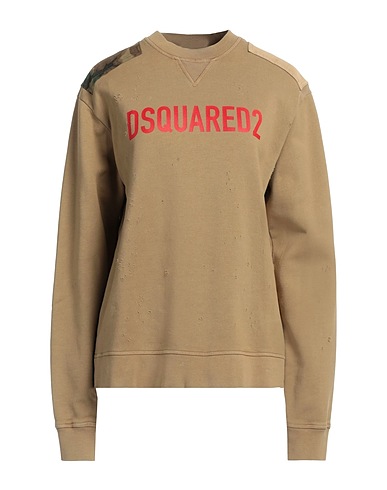DSQUARED2 Sweatshirt Khaki 100% Baumwolle, Elastan