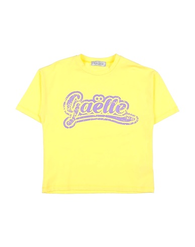 GAëLLE Paris T-shirt Yellow 96% Cotton, 4% Elastane