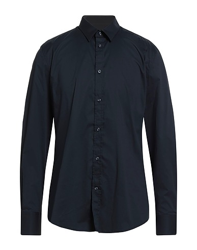 ANTONY MORATO Solid colour shirt Midnight blue 74% Cotton, 23% Polyamide, 3% Elastane