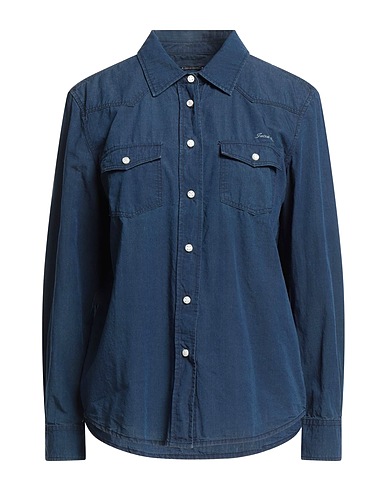 JACOB COHЁN Solid colour shirts & blouses Blue 92% Cotton, 6% Elastomultiester, 2% Elastane