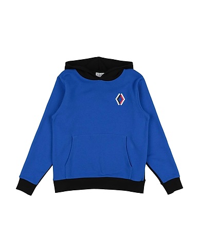 MARCELO BURLON Hooded track jacket  Blue 80% Cotton, 20% Polyester, Elastane
