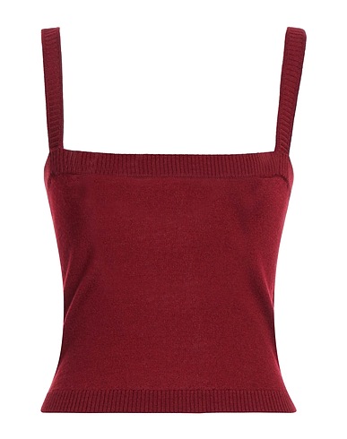 CHIARA FERRAGNI Top Burgundy 50% Acetate, 50% Wool