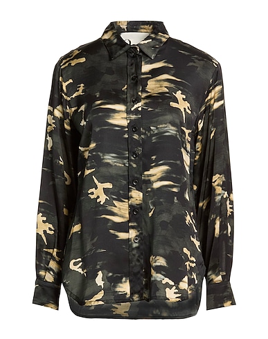 8PM Hemden und Blusen mit Muster Braungrau 100% Viskose