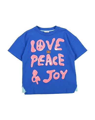 DOLCE&GABBANA T-Shirt Blau 100% Baumwolle, Viskose