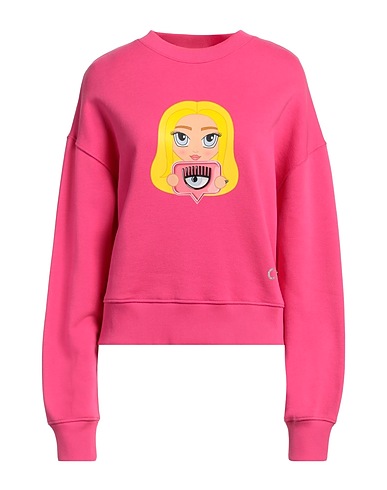 CHIARA FERRAGNI Sweatshirt Fuchsia 100% Cotton, Elastane