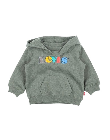 LEVI'S Hooded sweatshirt Military green 60% Cotton, 40% Polyester
