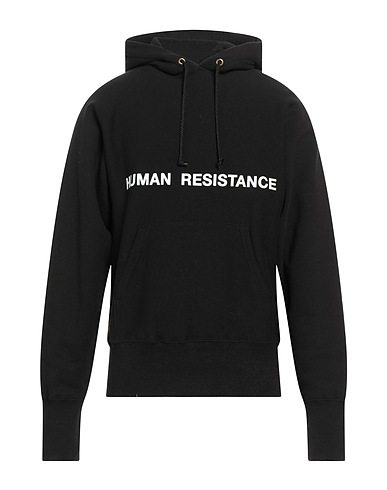 HUMAN RESISTANCE Felpa Nero 90% Cotone, 10% Poliestere