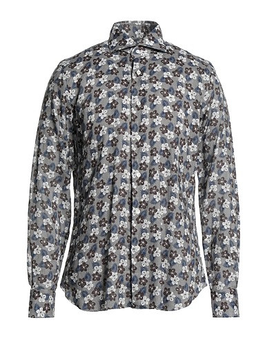 BARBA Napoli Linen shirt Grey 100% Linen