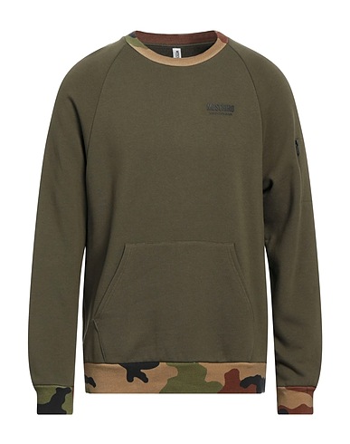 MOSCHINO Felpa Verde militare 97% Cotone, 3% Elastan