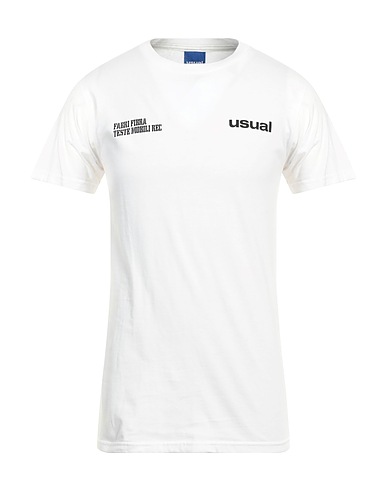 USUAL T-shirt White 100% Cotton