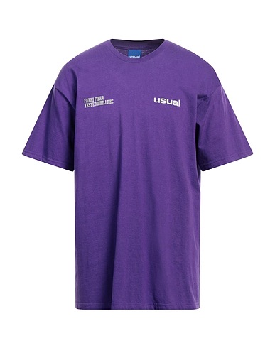 USUAL T-Shirt Violett 100% Baumwolle