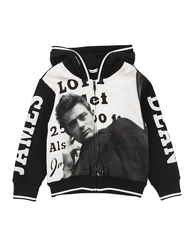 DOLCE&GABBANA Hooded track jacket  Black 100% Cotton, PVC - Polyvinyl chloride, Polyurethane, Elastane