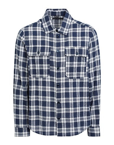 DANIELE ALESSANDRINI Camicia a quadri Blu 70% Cotone, 25% Poliestere, 5% Altre Fibre