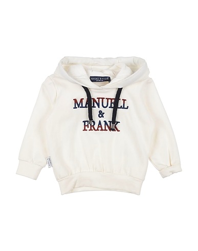 MANUELL & FRANK Hooded track jacket  Ivory 95% Cotton, 5% Elastane