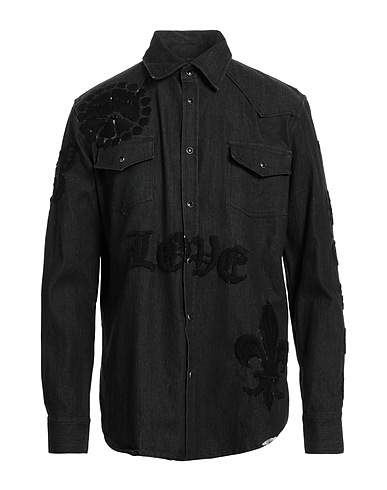 MASSIMO SABBADIN Camicia di jeans Antracite 100% Cotone