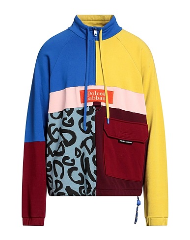 DOLCE&GABBANA Sweatshirt Blue 89% Cotton, 11% Polyester, Wool, Synthetic fibers, Viscose