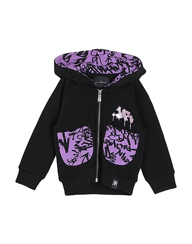JOHN RICHMOND Hooded track jacket  Black 100% Cotton