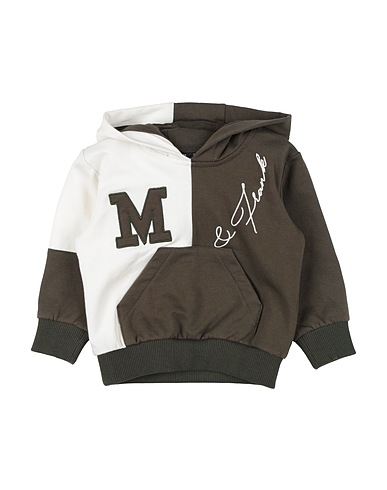 MANUELL & FRANK Sweatshirt Military green 95% Cotton, 5% Elastane