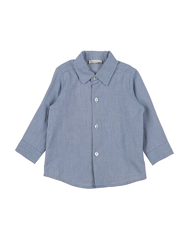 J.O. Milano Solid color shirt Slate blue 100% Cotton