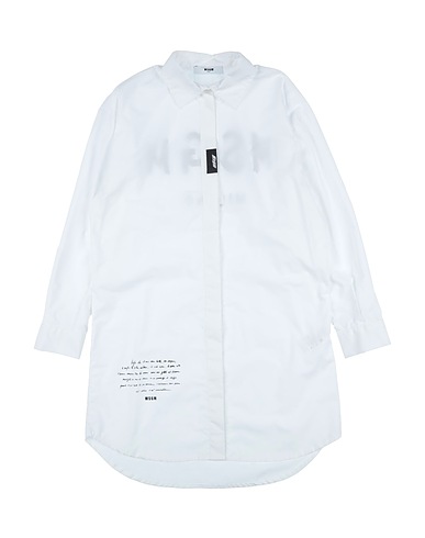 MSGM Patterned shirts & blouses White 100% Cotton