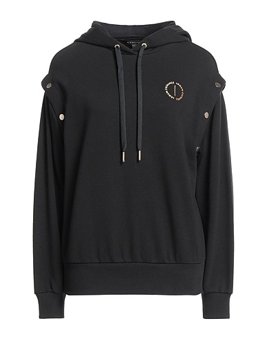 ARMANI EXCHANGE Hooded sweatshirt Black 88% Cotton, 12% Polyester