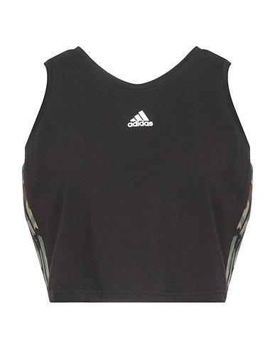 ADIDAS Top Black 93% Cotton, 7% Elastane