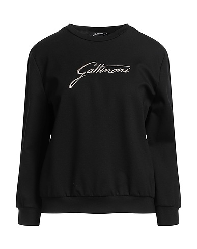 GATTINONI Sweatshirt Black 68% Viscose, 27% Polyamide, 5% Elastane