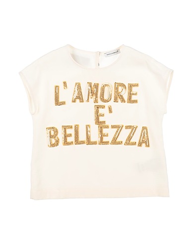 DOLCE&GABBANA Top Panna 100% Seta, Poliestere
