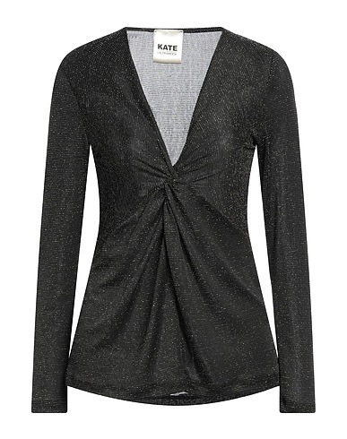 KATE BY LALTRAMODA T-shirt Black 85% Polyamide, 10% Metallic fiber, 5% Elastane