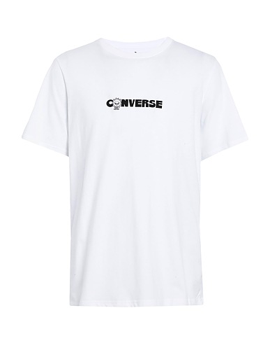 CONVERSE T-shirt EARTH MOON SUN TEE
 White 100% Cotton