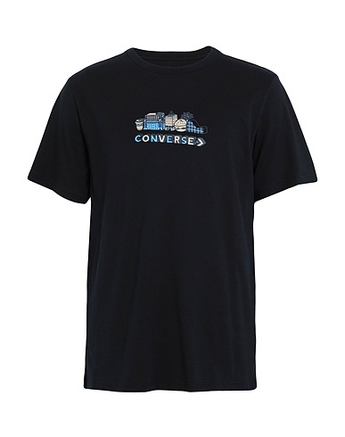 CONVERSE T-shirt CITY TOUR TEE Black 100% Cotton