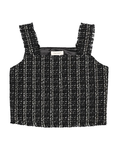 TWINSET Top Black 80% Polyester, 20% Wool