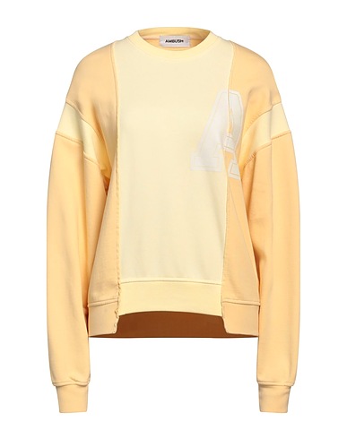 AMBUSH Sweatshirt Pastel yellow 100% Cotton, Elastane