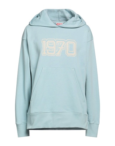 KENZO Hooded track jacket  Sky blue 100% Cotton, Elastane
