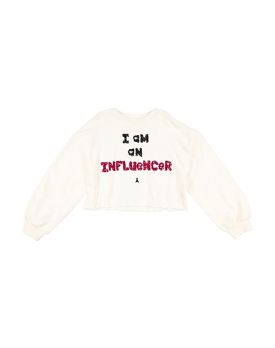 PATRIZIA PEPE Sweatshirt Ivory 100% Cotton, Polyester