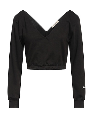 HINNOMINATE Felpa Nero 100% Cotone, Elastan