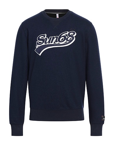 SUN 68 Sweatshirt Midnight blue 50% Polyester, 25% Wool, 25% Cotton