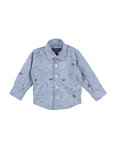 MANUELL & FRANK Hemd mit Muster Marineblau 97% Baumwolle, 3% Elastan