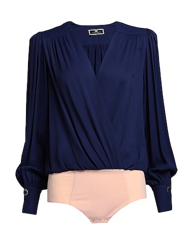 ELISABETTA FRANCHI TOPS & TEES Navy 100% Viscose