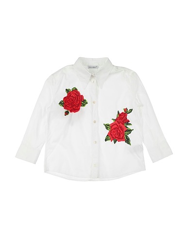 DOLCE&GABBANA Camicie  e bluse fantasia Bianco 100% Cotone
