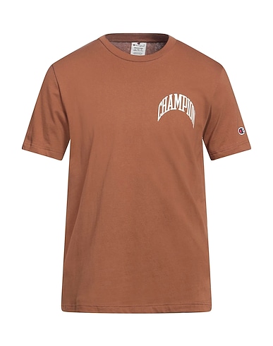 CHAMPION T-shirt Brown 100% Cotton