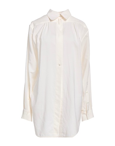 QUIRA Camicia a righe Avorio 62% Lana, 38% Cotone