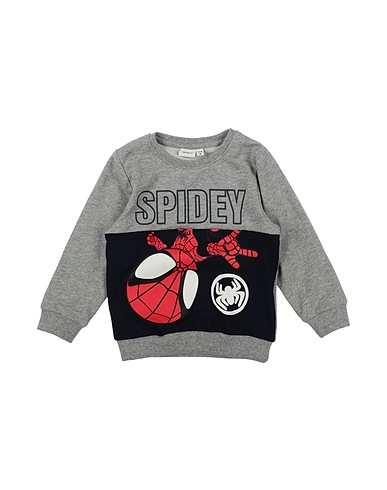 NAME IT® Sweat-shirt Gris 95% Coton, 5% Élasthanne
