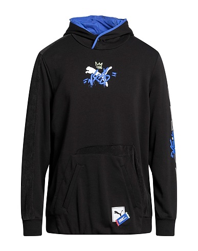 PUMA Hooded track jacket  Black 68% Cotton, 32% Polyester