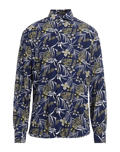 BARBA Napoli Patterned shirt Blue 100% Viscose