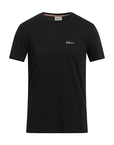 LUIS TRENKER Basic T-Shirt Schwarz 100% Baumwolle