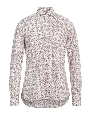 DANDYLIFE by BARBA Patterned shirt Off white 100% Cotton